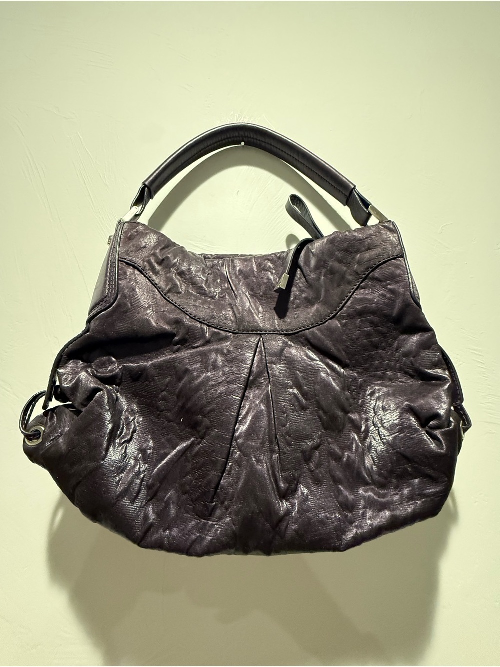 Francesco Biasia Slouchy Hobo Shoulder Bag in Dark Plum